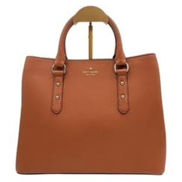 Kate Spade New York Cameron Street Satchel Tote – Cognac Pebbled Leather - Picture 1 of 12